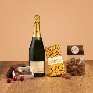 Coffret chocolat champagne - Coffret cadeau D'lys couleurs